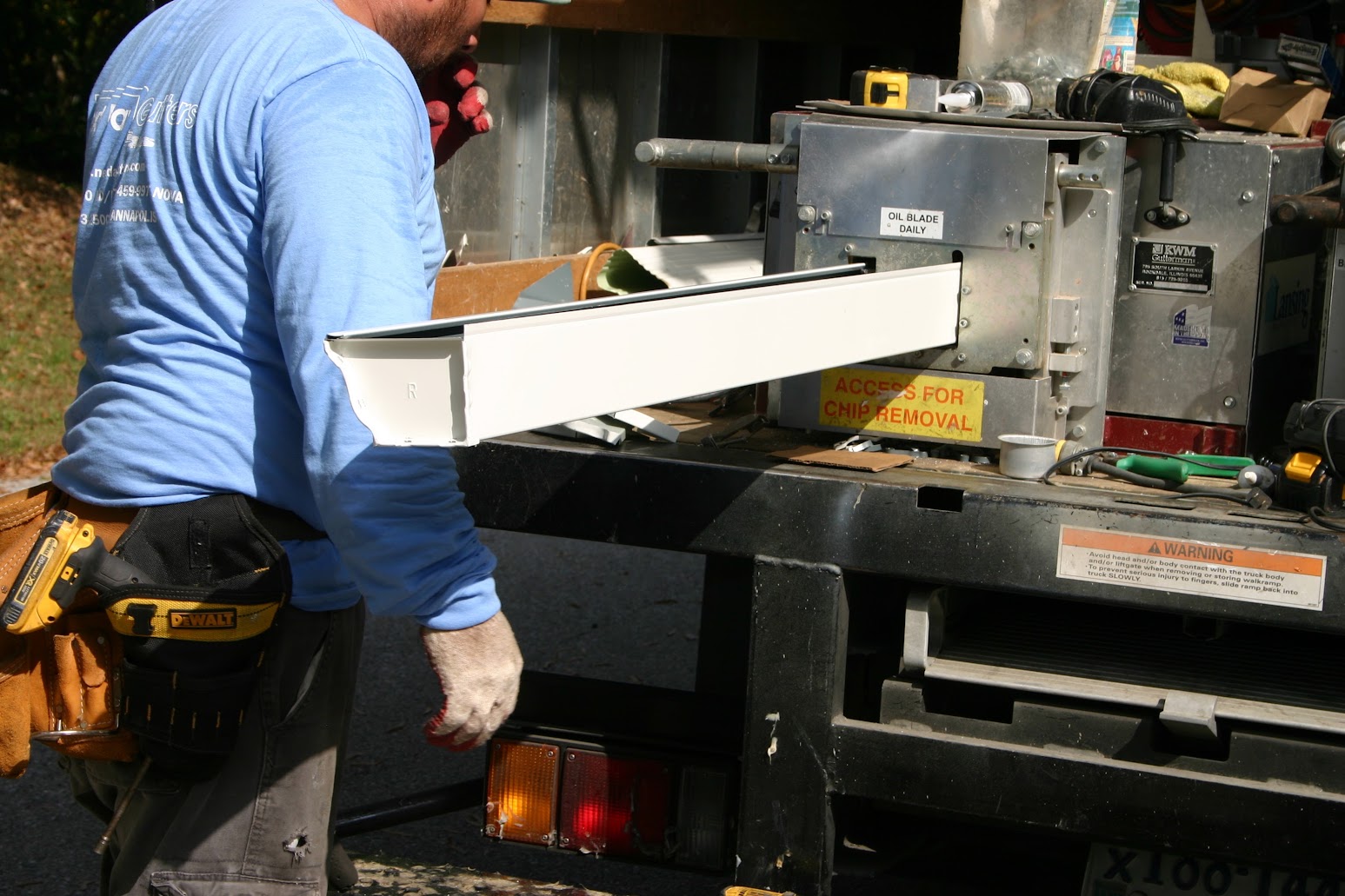 Gutter fabrication and materials for a home exterior project